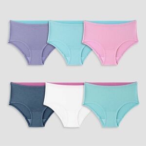 Fruit of the Loom Girls' 6 pack True Comfort 360 Stretch Brief Underwear size 6
